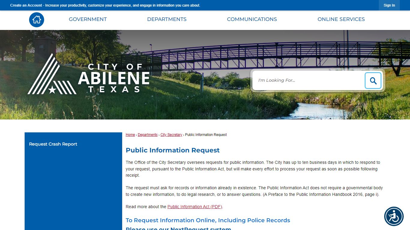 Public Information Request | Abilene, TX